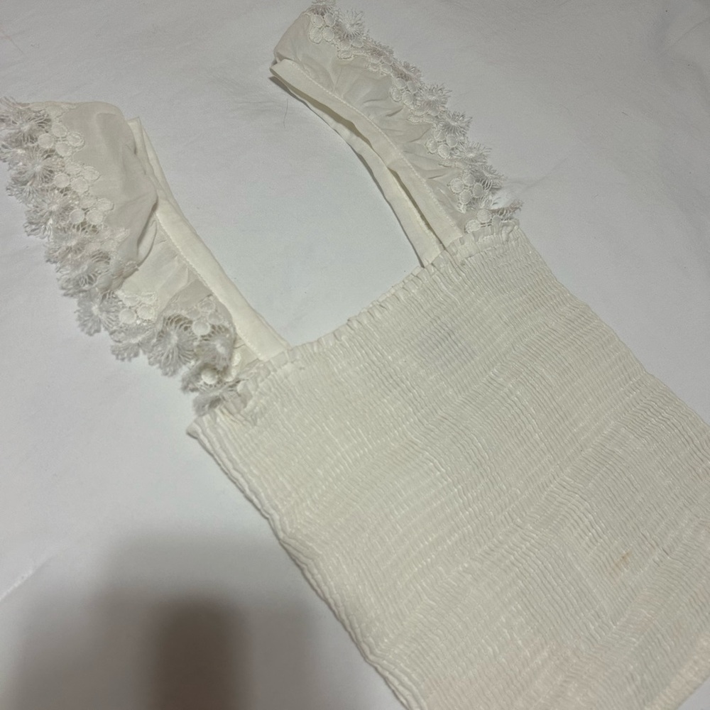 Peixoto Ivory Floral Lace top